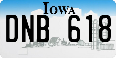 IA license plate DNB618