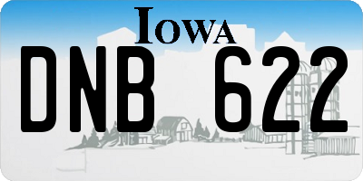 IA license plate DNB622