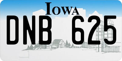 IA license plate DNB625