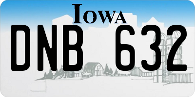 IA license plate DNB632