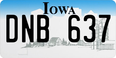 IA license plate DNB637