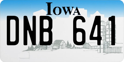 IA license plate DNB641