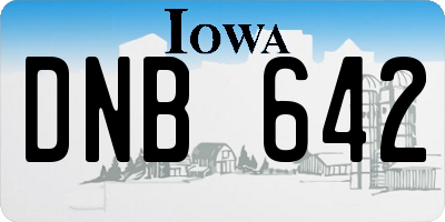 IA license plate DNB642