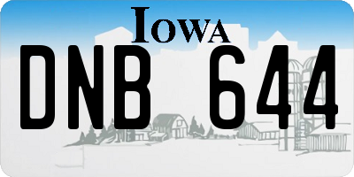 IA license plate DNB644