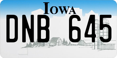 IA license plate DNB645