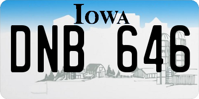 IA license plate DNB646