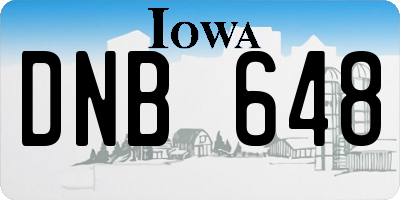 IA license plate DNB648