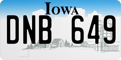 IA license plate DNB649