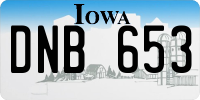 IA license plate DNB653