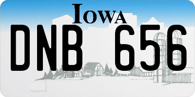 IA license plate DNB656