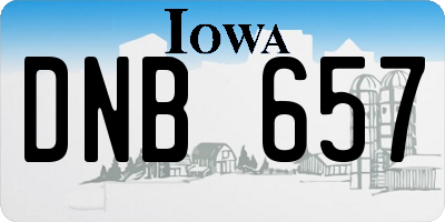 IA license plate DNB657