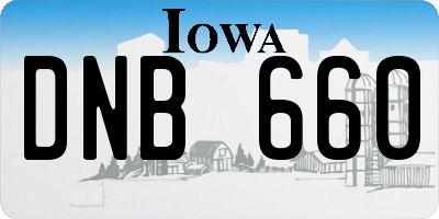 IA license plate DNB660