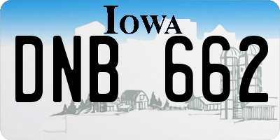 IA license plate DNB662