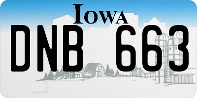 IA license plate DNB663