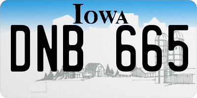 IA license plate DNB665