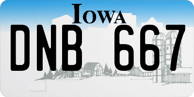 IA license plate DNB667