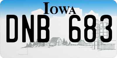 IA license plate DNB683