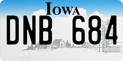IA license plate DNB684