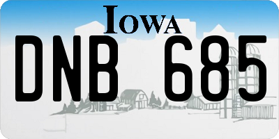 IA license plate DNB685