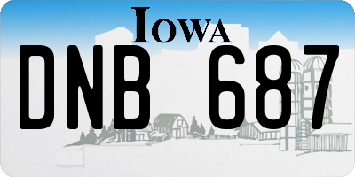 IA license plate DNB687