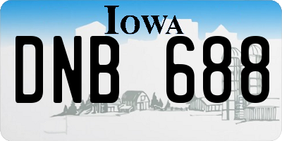 IA license plate DNB688