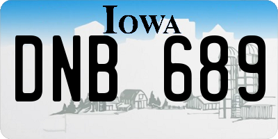 IA license plate DNB689