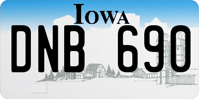 IA license plate DNB690