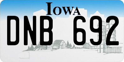 IA license plate DNB692