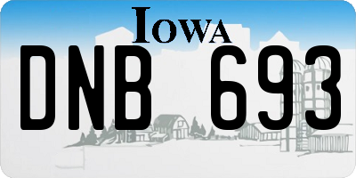 IA license plate DNB693