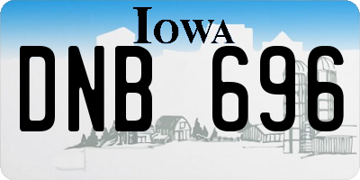 IA license plate DNB696