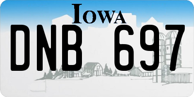 IA license plate DNB697