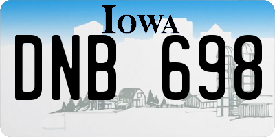 IA license plate DNB698