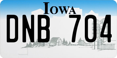IA license plate DNB704
