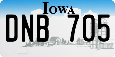 IA license plate DNB705