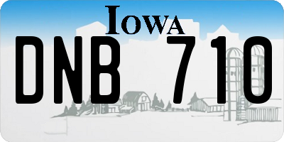 IA license plate DNB710