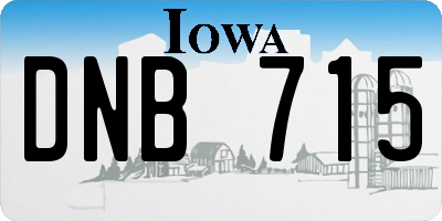 IA license plate DNB715
