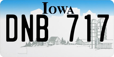 IA license plate DNB717