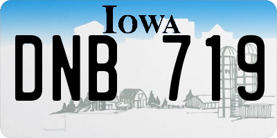 IA license plate DNB719