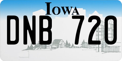 IA license plate DNB720
