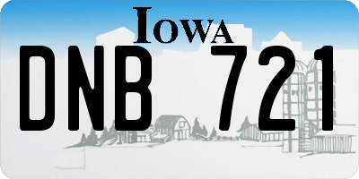 IA license plate DNB721