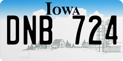 IA license plate DNB724