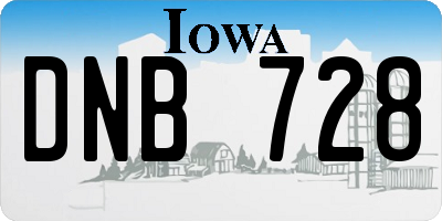 IA license plate DNB728