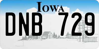 IA license plate DNB729