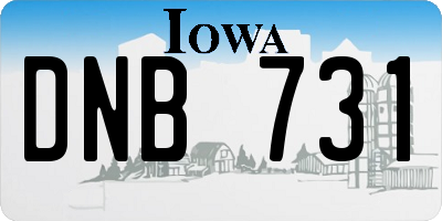 IA license plate DNB731