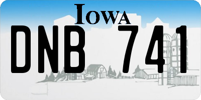IA license plate DNB741