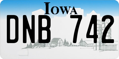 IA license plate DNB742