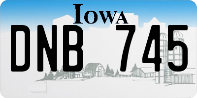 IA license plate DNB745