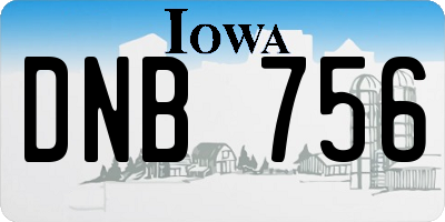 IA license plate DNB756