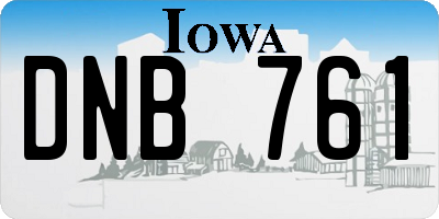 IA license plate DNB761