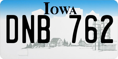 IA license plate DNB762